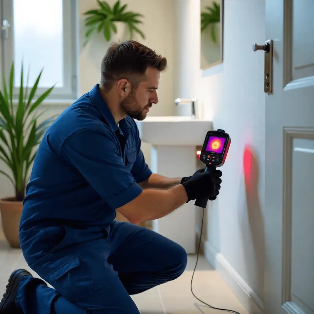 Détection de fuite par caméra thermique dans une maison du Quartier Mazarin à Aix